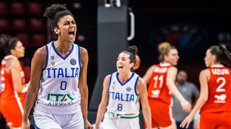 Džesmina Kīza un Itālija: pirmais Eiropas pusfināls kopš 1995. gada. Foto: FIBA