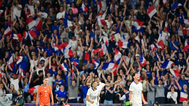 Mirklis pēc Francijas valstsvienības vārtu guvuma spēlē pret Nīderlandi Bāzelē. Foto: Sebastian Gollnow/DPA/Picture-Alliance/Scanpix