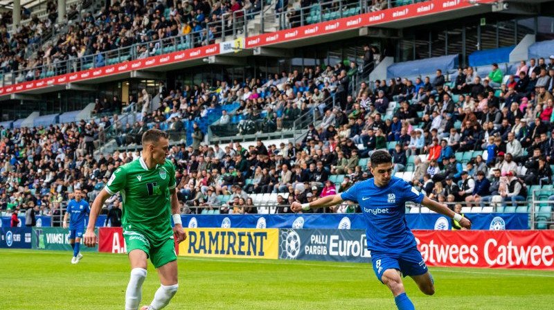 RFS un "Levadia" pirmā spēle Tallinā. Foto: Sanita Ieva Sparāne/RFS