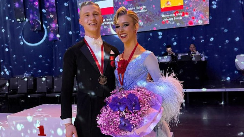 Ričards Krīviņš un Aleksandra Shamova Foto: LSDF