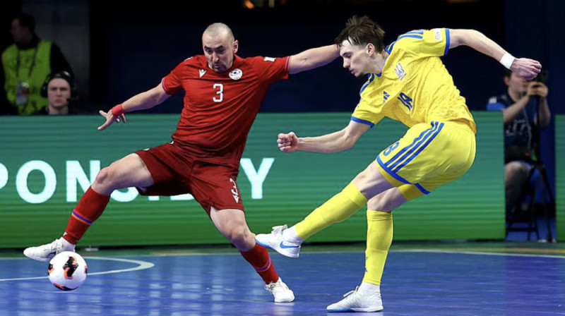 Kadrs no Ukrainas un Armēnijas spēles. Foto: UEFA