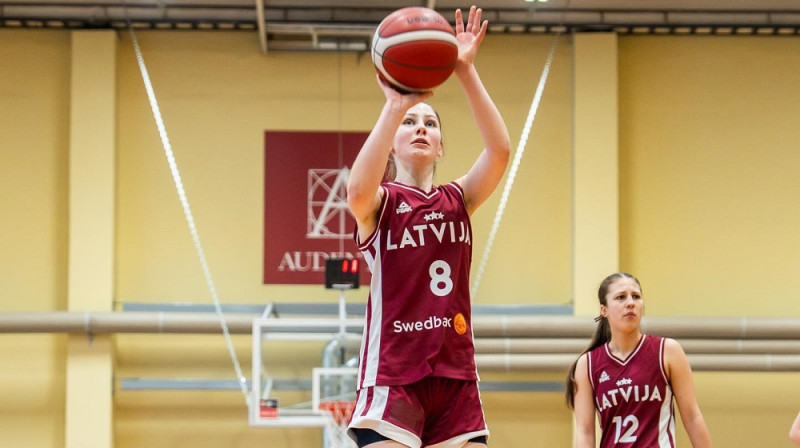 Marta Pētersone un Annika Zālīte Baltijas jūras kausā. Foto: Basket.ee