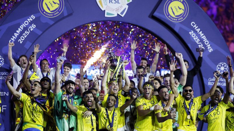 Krištianu Ronaldu un "Al-Nassr" svin titulu. Foto: Reuters/Scanpix