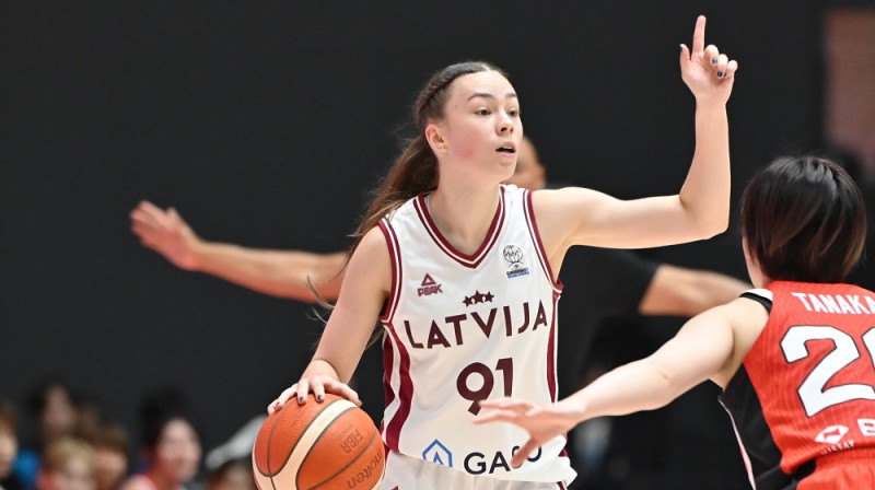Mila Luzgina 2026. gada 16. maijā Jokohamā. Foto: Japānas basketbola asociācija
