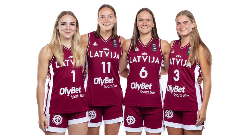 Paula Cirša, Paula Mauriņa, Ketija Vihmane, Ieva Korzāne. Foto: FIBA 3x3
