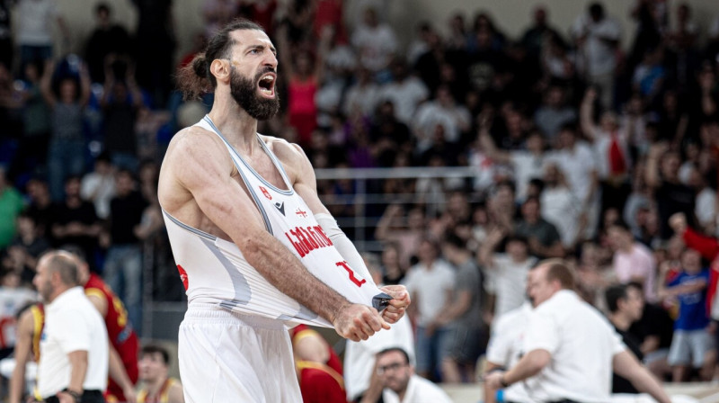 Gruzijas valstsvienības ilggadējais vilcējspēks Tornike Šengelija. Foto: FIBA