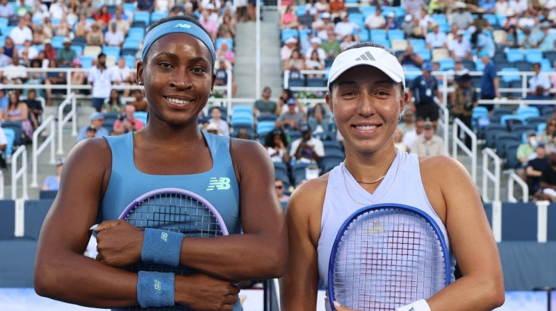 Koko Gofa un Džesika Pegula. Foto: Cincinnati Open
