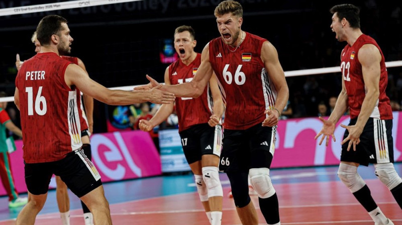 Vācijas izlases volejbolisti Foto: CEV