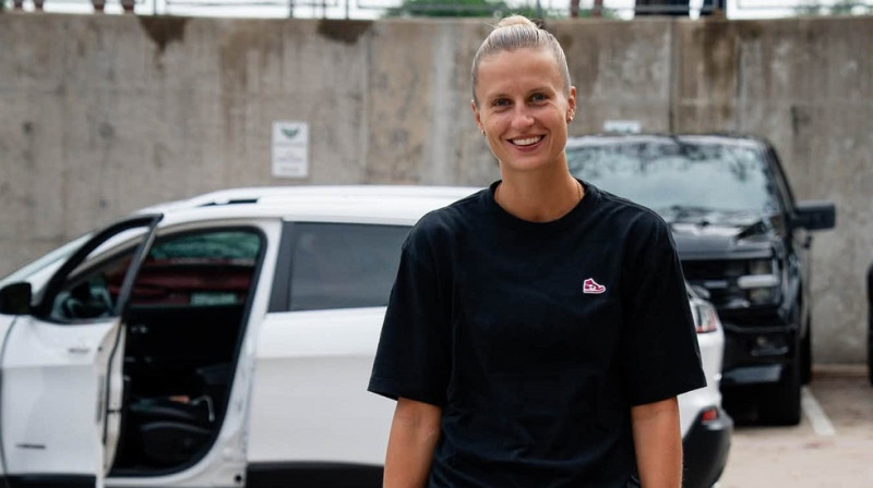 Kitija Laksa 2026. gada 30. septembrī. Foto: Dallas Wings