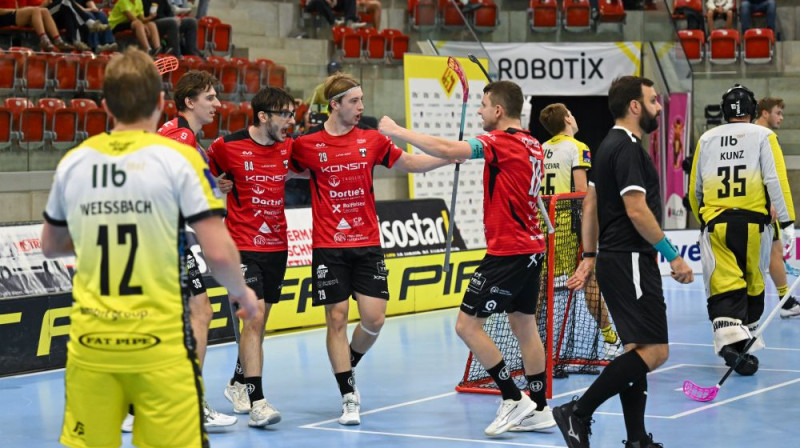 "Tatran Strešovice" līksmo par vārtu guvumu Šveicē, foto: Markus Aeschimann, IFF