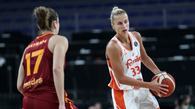 Kitija Laksa 2026. gada 15. oktobrī. Foto: EuroLeague Women