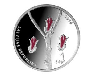 Latvijas Banka joko  ar divdomīgu 1 Ls monētu
