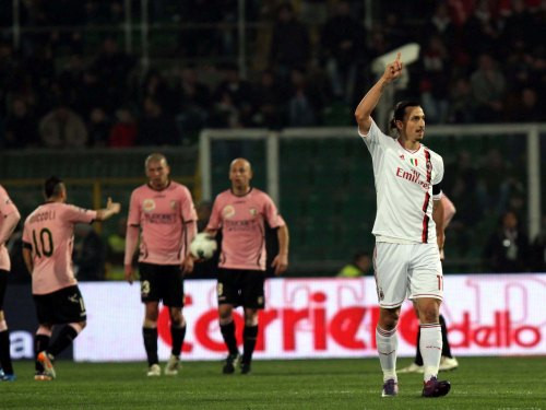 Ibrahimovičam "Hat-trick", "Milan" pieveic "Palermo"
