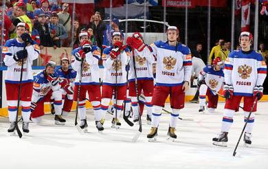 Krievijas hokeja vadībai piespriests naudas sods par priekšlaicīgu laukuma pamešanu