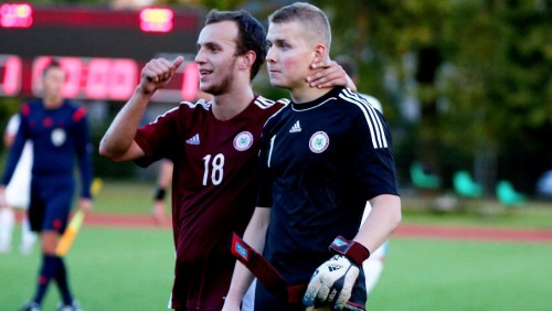 Latvijas U21 izlase sensacionāli uzvar Beļģijā un izmūk no pēdējās vietas