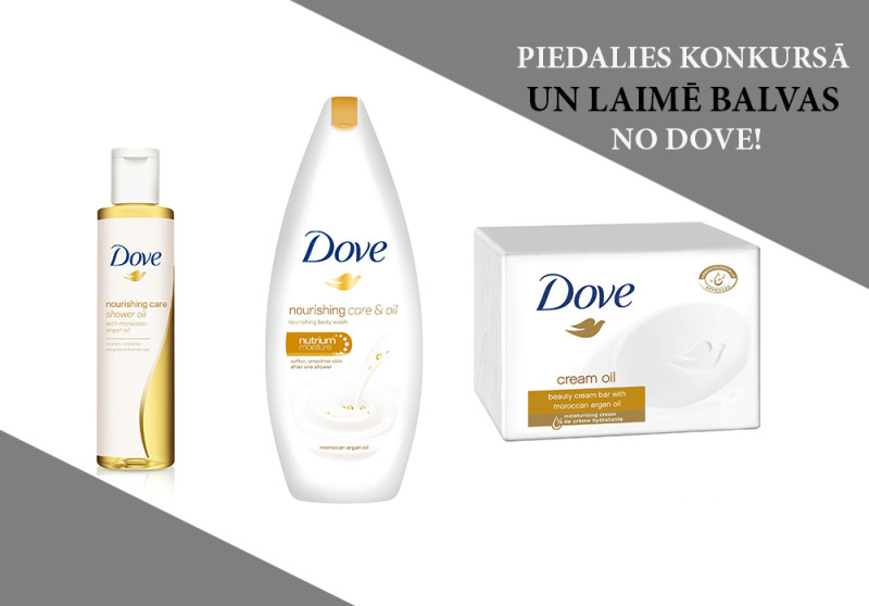 Piedalies un laimē produktus no jaunās Dove ķermeņa kopšanas līnijas Dry Oil
