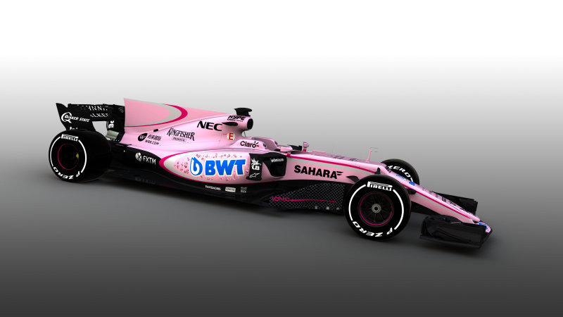 F1 komanda "Force India" prezentē jauno rozā krāsojumu