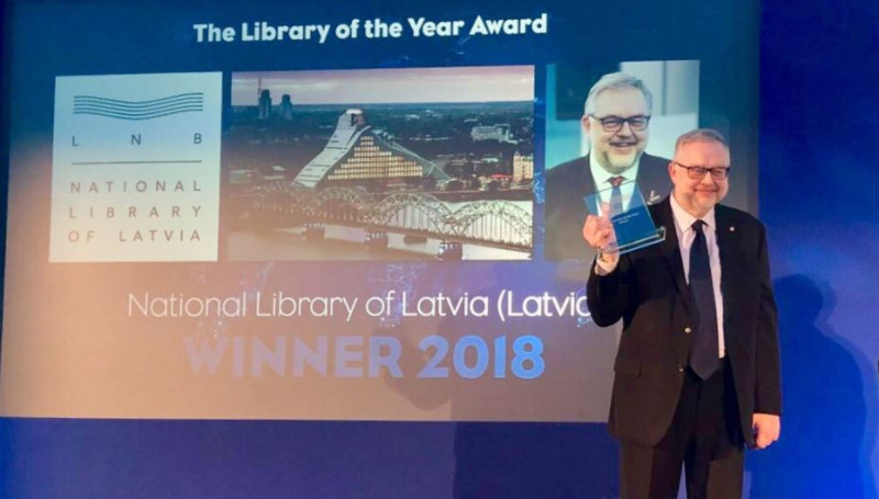 Latvijas Nacionālā bibliotēka ieguvusi Starptautisko izcilības balvu