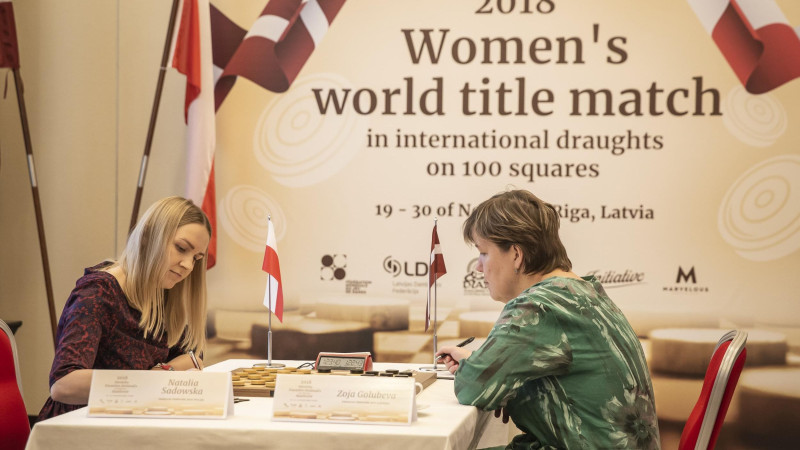 Golubeva un Sadovska Rīgā noslēdz neizšķirti piekto cīņu par pasaules čempiones titulu