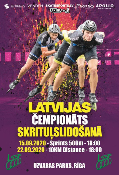 Izcīnītas medaļas 10km Latvijas čempionātā skrituļslidošanā