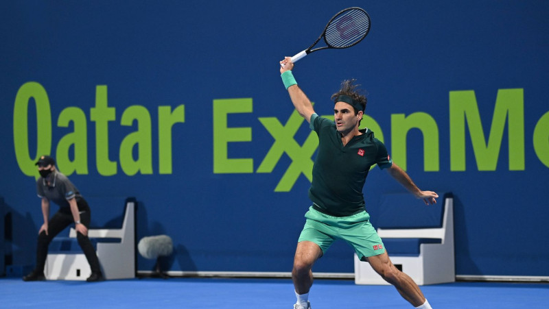 Basilašvili atspēlē mačbumbu un Dohā pieveic trīskārtējo čempionu Federeru