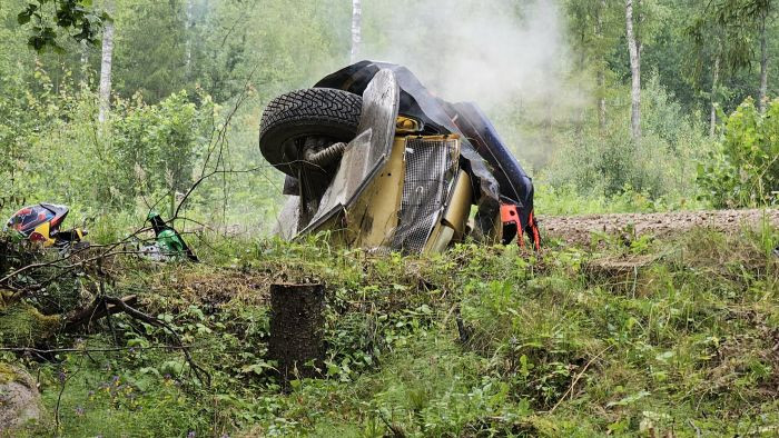 Tanakam smaga avārija "Delfi Rally Estonia" sacensībās