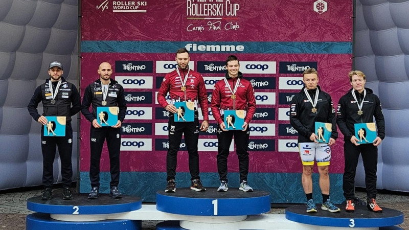 Vīgants un Kaparkalējs izcīna pasaules čempionu titulu rollerslēpošanā komandu sprintā