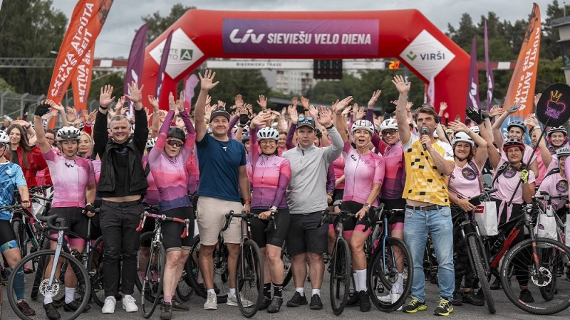 Rekordliels dalībnieku skaits LIV Sieviešu velo dienā Biķerniekos un čempionu noskaidrošana kritērijā