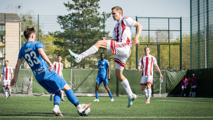 "Liepāja" atspēlējas un trešo gadu pēc kārtas sasniedz Latvijas kausa pusfinālu