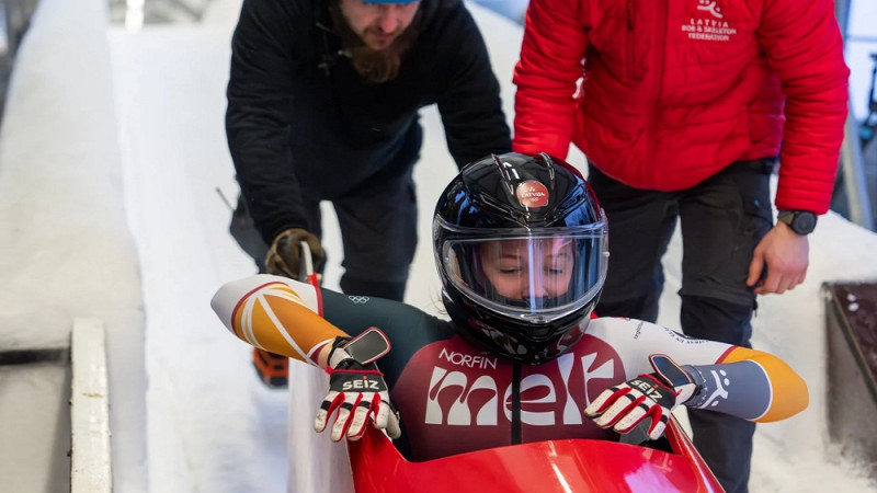 Kotāne tūdaļ aiz desmitnieka Ziemeļamerikas kausa sacensībās monobobslejā