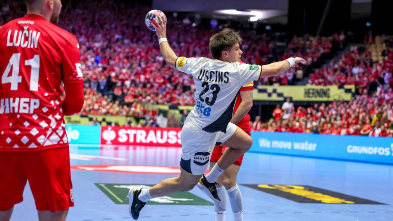 Uščins un vācieši trešo reizi šomēnes tiek galā ar horvātiem, sasniedzot EČ finālu