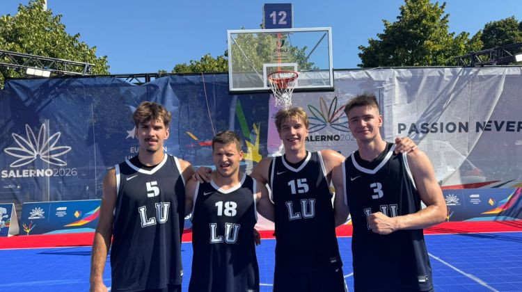 Latvijas Universitātes 3x3 basketbolisti iekļūst EUSA Games pusfinālā